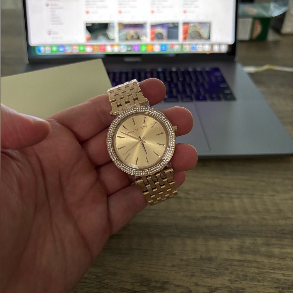 BRAND NEW Michael Kors Darci Three-Hand Rose Gold-Tone Women's Watch